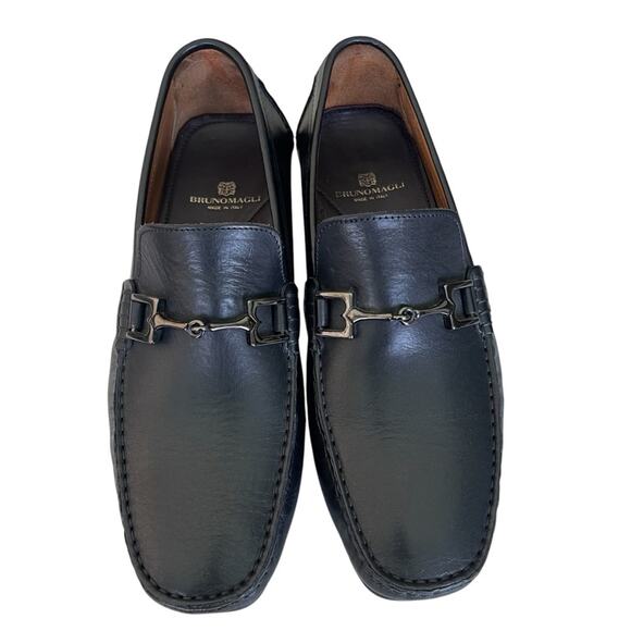 Bruno Magli Monza Men's Leather Slip On Drivers Black Size 8.5 Medium - Picture 7 of 7